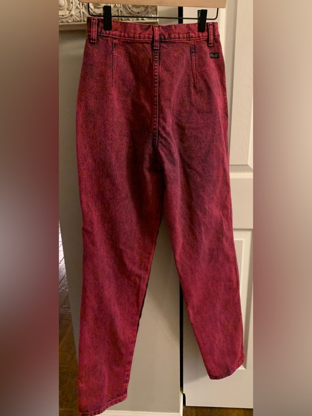 Wrangler Vintage Red Acid Wash Cotton High Rise Western Jeans 80’s-90’s - Picture 3 of 8